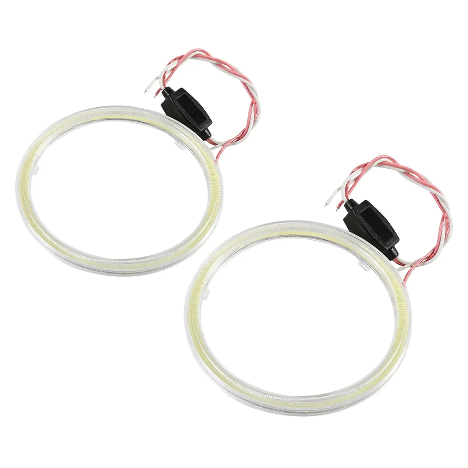 

1 Pair COB Chips Headlight DRL LED Angel Eye Halo Rings for motorcycle Car 60mm with Plastic Cover