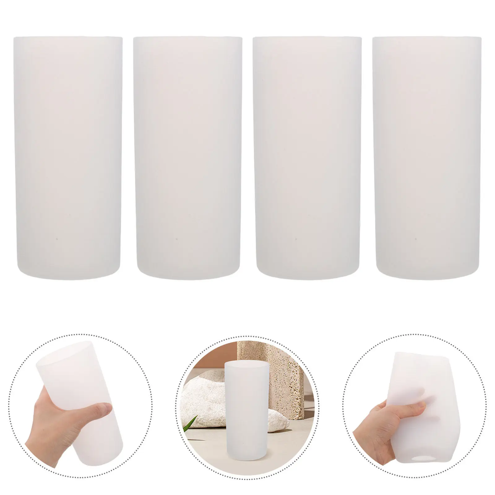 

4Pcs Silicone Cup Sleeves Universal Thermal Insulation Protector Reusable Coffee Mug Sleeve Heat Resistant Travel Cup Cover