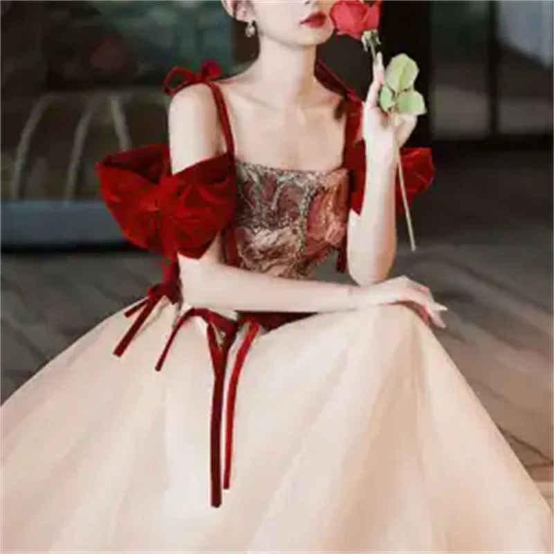 birthday dresses for 19 year olds Birthday Evening Dress Dreamy Forest Series 2025 Spring New Style Bow 19  Year Old Adult Ceremony Elegant Dress A-line Skirt