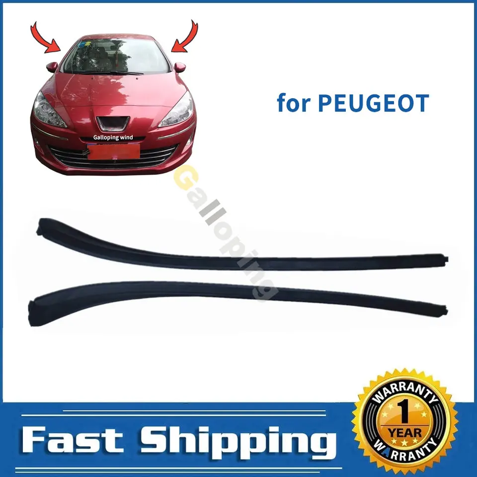 Yurefax For Peugeot, 308S nouveau 408 308 voiture avant pare-brise enveloppement coin garniture essuie-glace côté capot revêtement d'habillage couvercle 98072348XT 98072347XT Couverture d'essuie-glace
