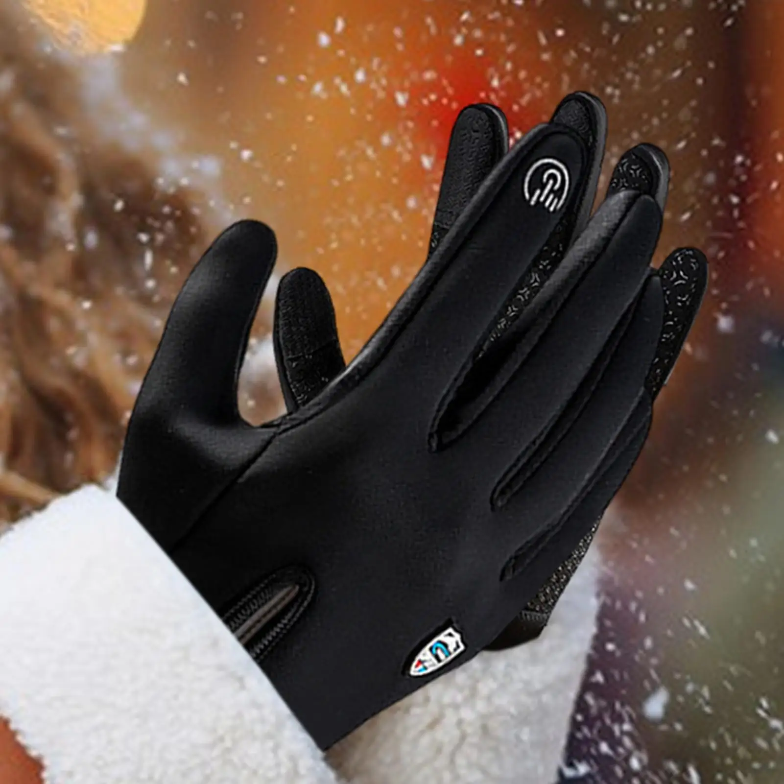 1 pair Womens Heated Gloves USB Hand Warming Gloves Non-Slip Winter Gloves With Zipper Design Ice Fishing Gear For Men Women