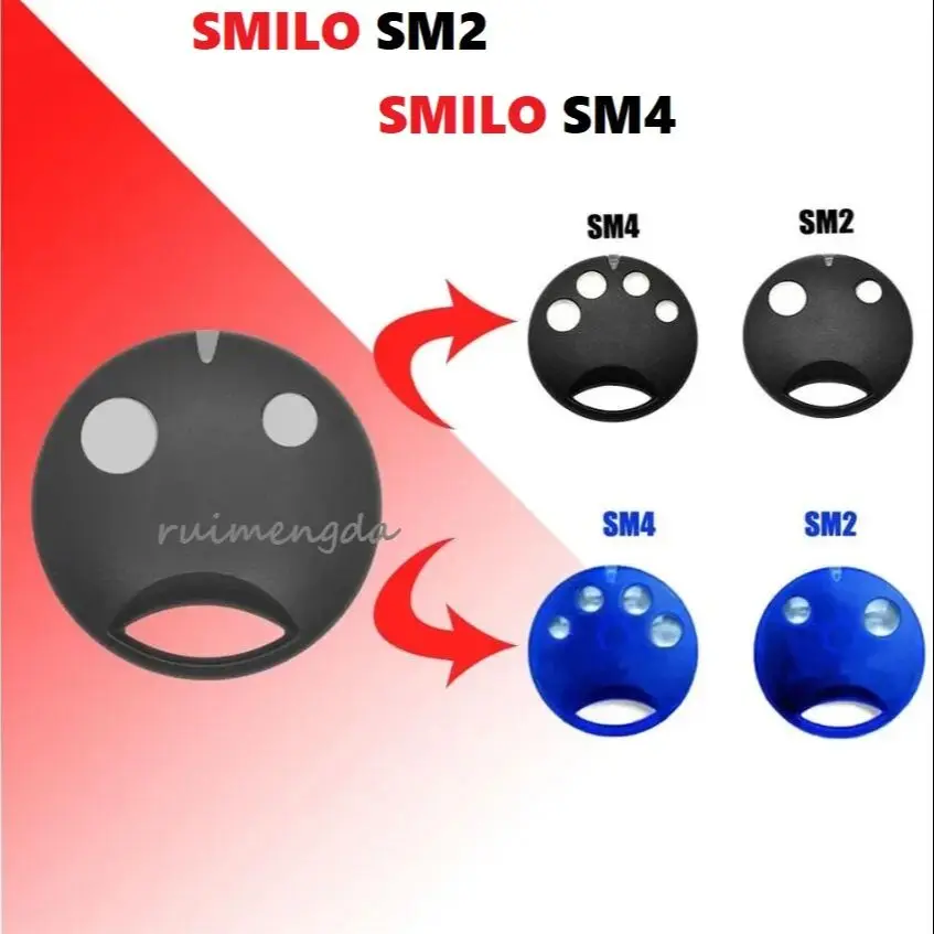 Compatible with Nice SMILO SM2 SMILO SM4 Garage Door Remote Control SMXIS SMX2 OXI OX2 SMXI SMX2R 433.92MHz Rolling Code Gate