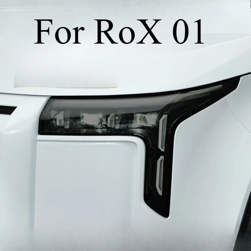 For RoX 01 Specific Photochromic TPU Headlight Tint Film – UV-Activated Smoked Black Color-Changing Protective Wrap