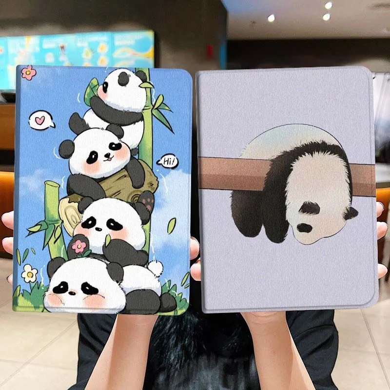 

Cute Panda Bamboo Stack Gift For iPad Pro Air Mini 2 3 4 5 6 7 6th 7th 10th 11th 10.2 9.7 10.5 11 Foldable Tablet Case