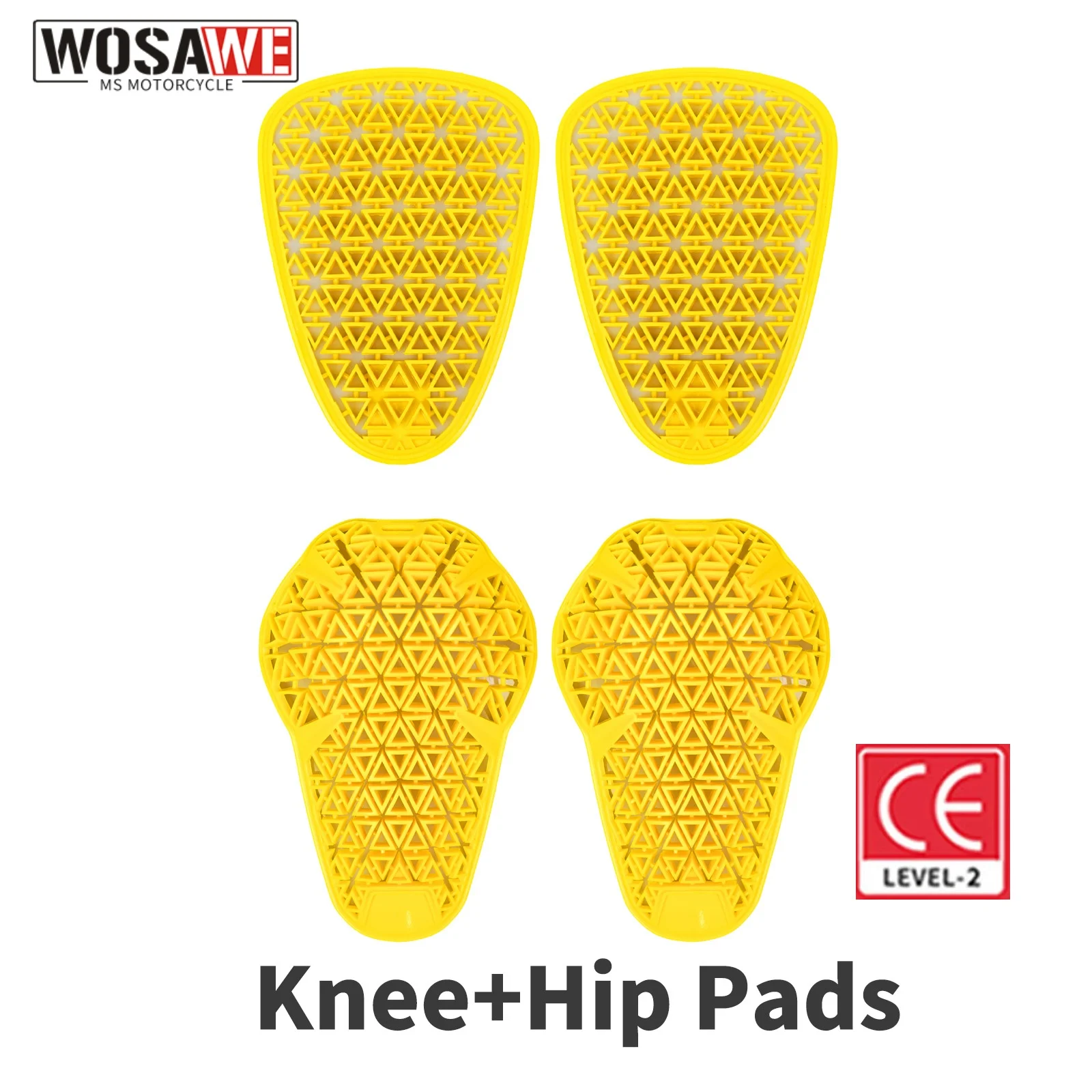WOSAWE CE Certified Moto Knee Pads Pants Insert Hip Protectors Motorcycle Trousers Protective Inside Gear Knee Guard