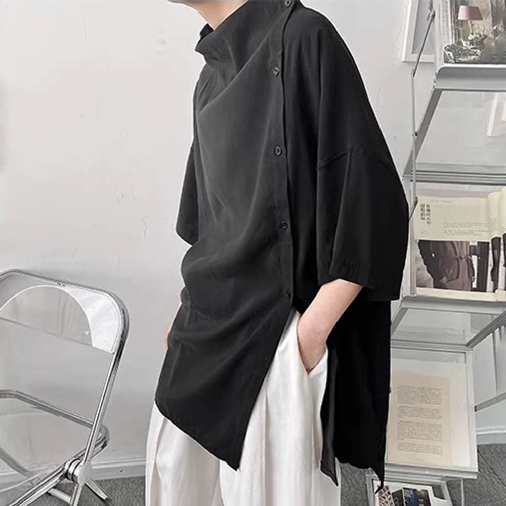 XS-5XL Summer Men's Solid Color Short-Sleeve T-Shirt American Retro Fashion Trend High Street Casual Loose Breathable Men's Tops