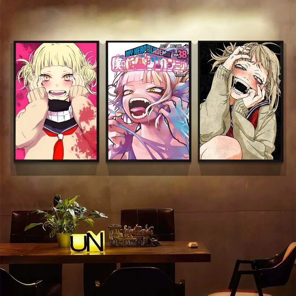 Himiko Toga Boku No Hero Academia Poster Anime Posters Sticky Whitepaper Sticker DIY Room Bar Cafe Kawaii Room Decor