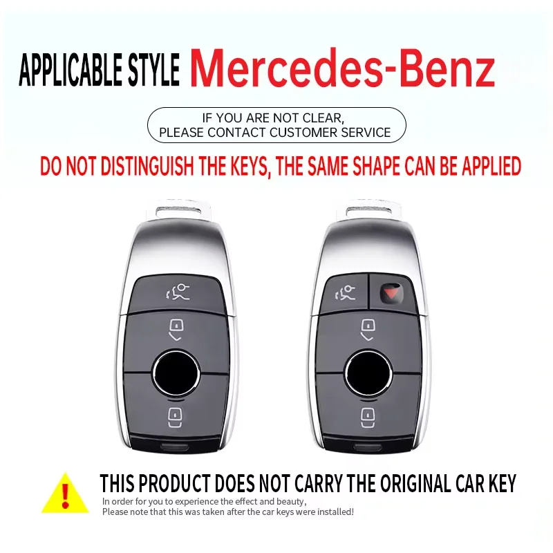 Car Zinc Alloy Key Case Cover for Mercedes Benz E C S GLC Class E200 E400 E63 W213 S550 S560 C260 A200 Key Protector Accessories