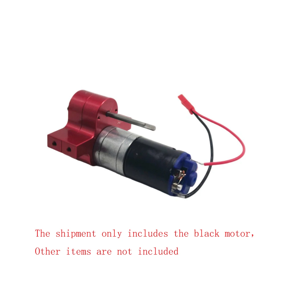 370 Black Shell Geared Brushed Motor 13000/21000RPM 7.4V DC With Pinion Gear for RC Crawler Military Truck Upgrade Parts