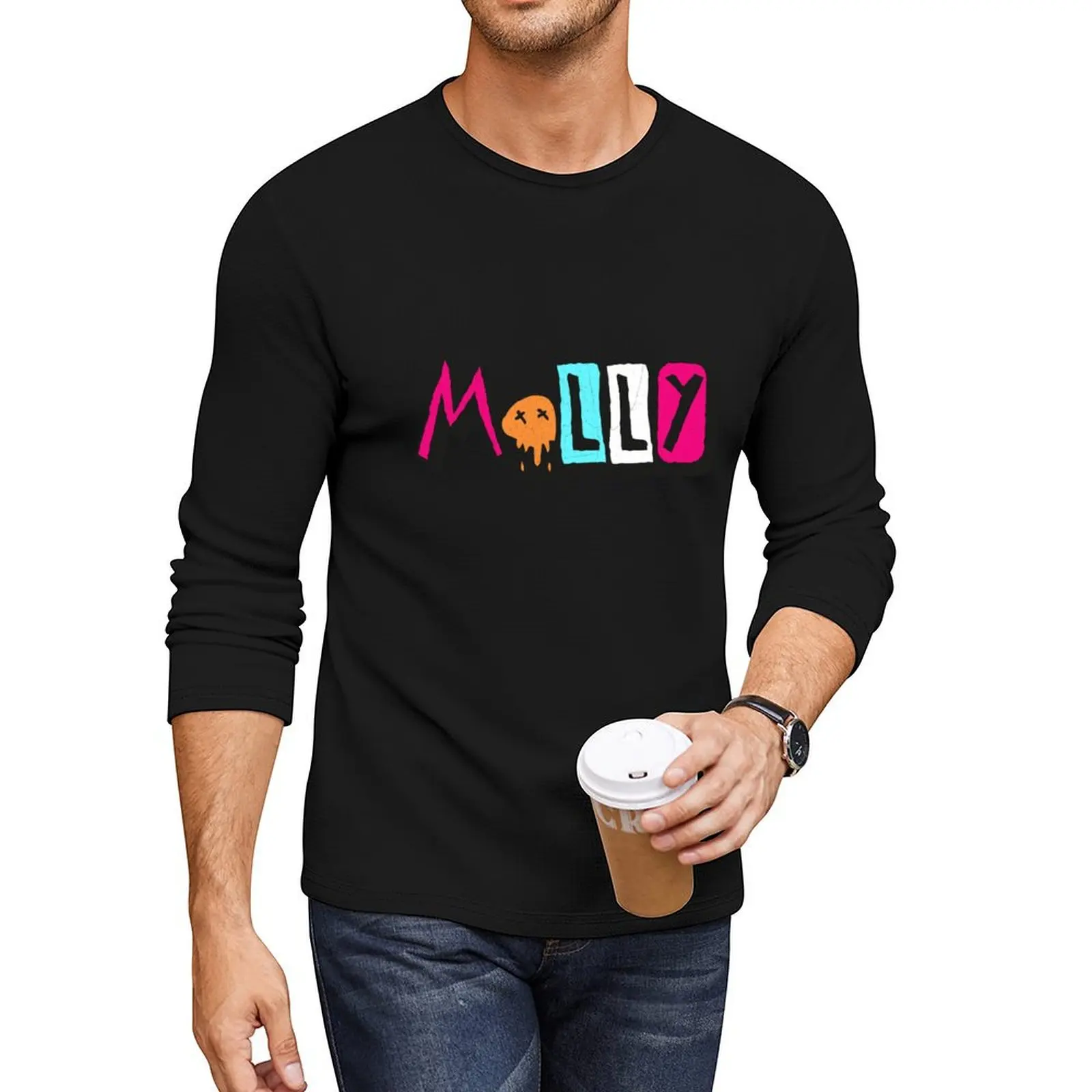 MOLLY Custom Text Birthday Name Long T-Shirt plus size tops quick-drying t-shirt designer t shirt men