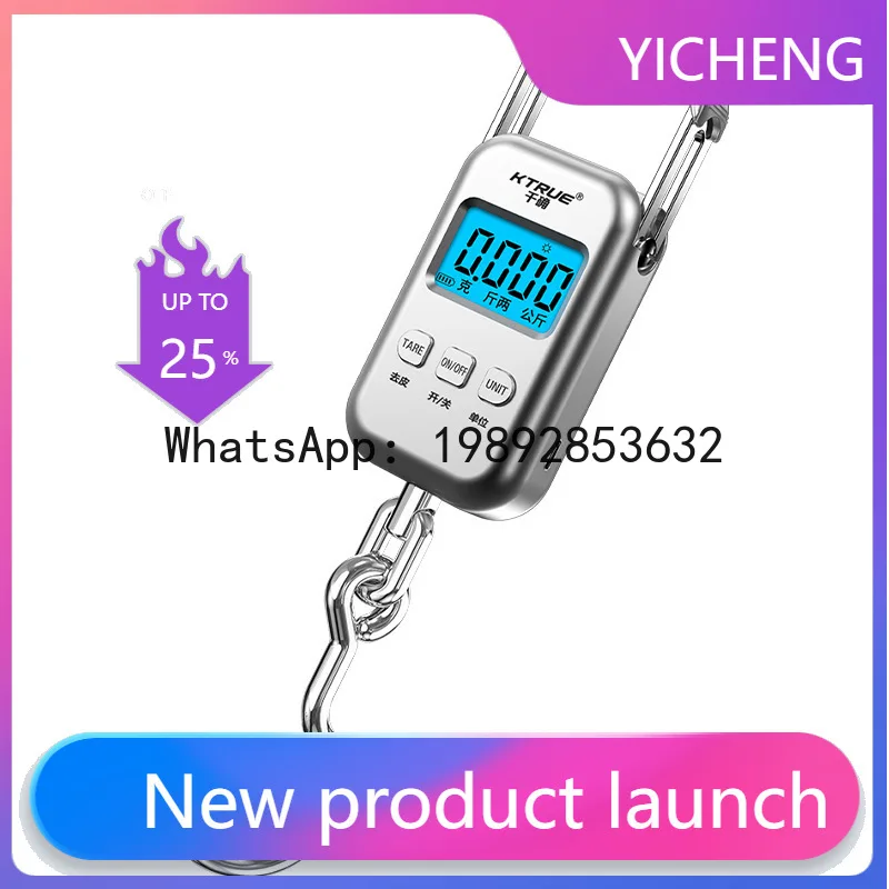 

Zz portable digital scale - accurate 50kg high-precision pocket scale for home, luggage, and express delivery use - spring scale