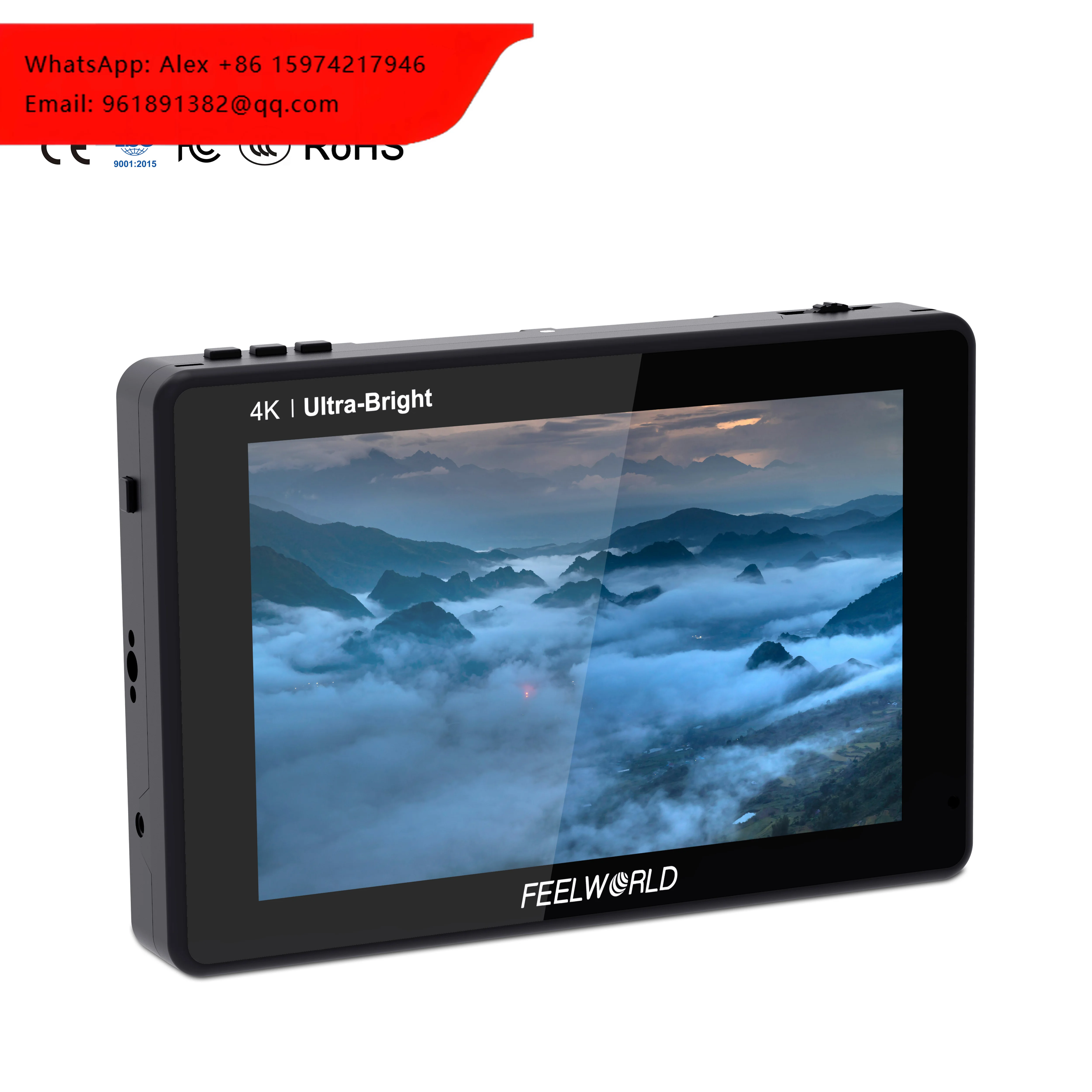 

FEELWORLD LUT7S 7" 2200nits Touch Screen DSLR Camera Monitor, OEM Factory Direct, 3D LUT Waveform 3G-SDI/ HDMI 1920x1200 IPS