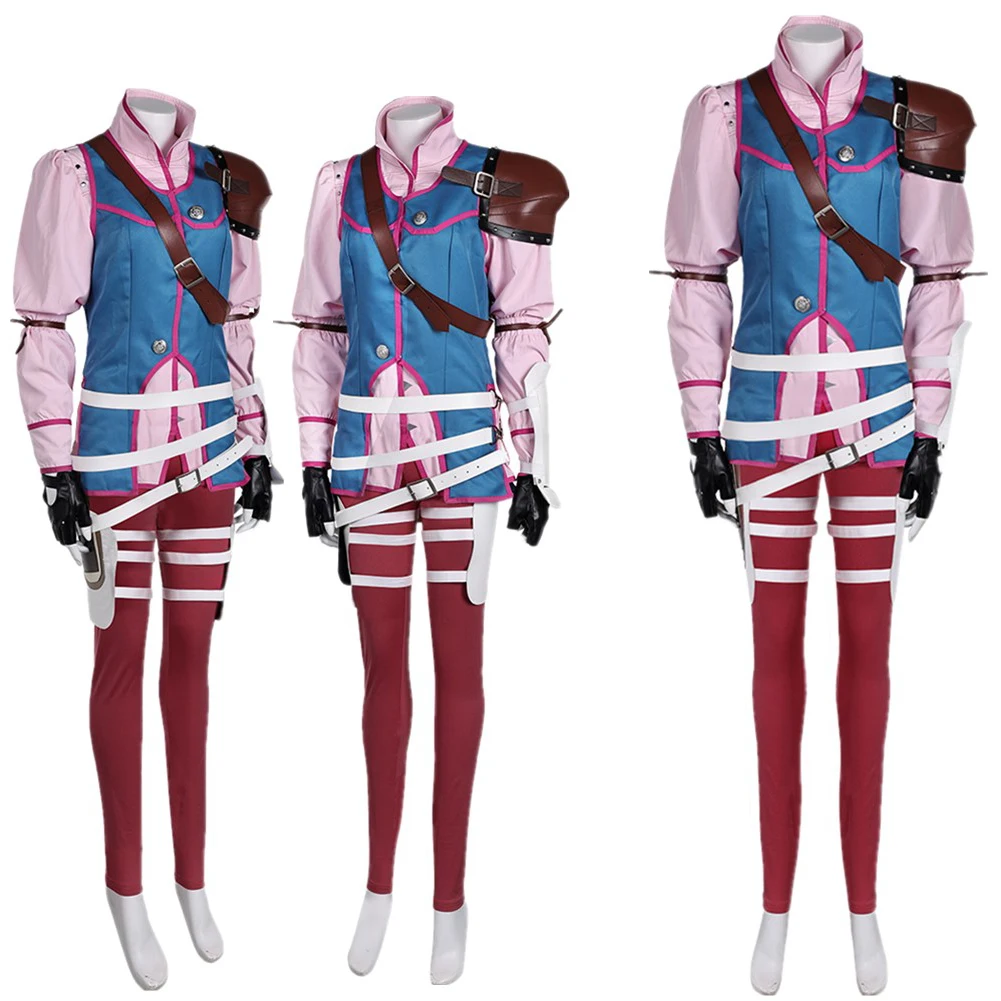 Women Cissnei Cosplay Costume Game Final Cos Fantasy VII Rebirth Suit Knee Guard Outfits Halloween Carnival Party Clothes