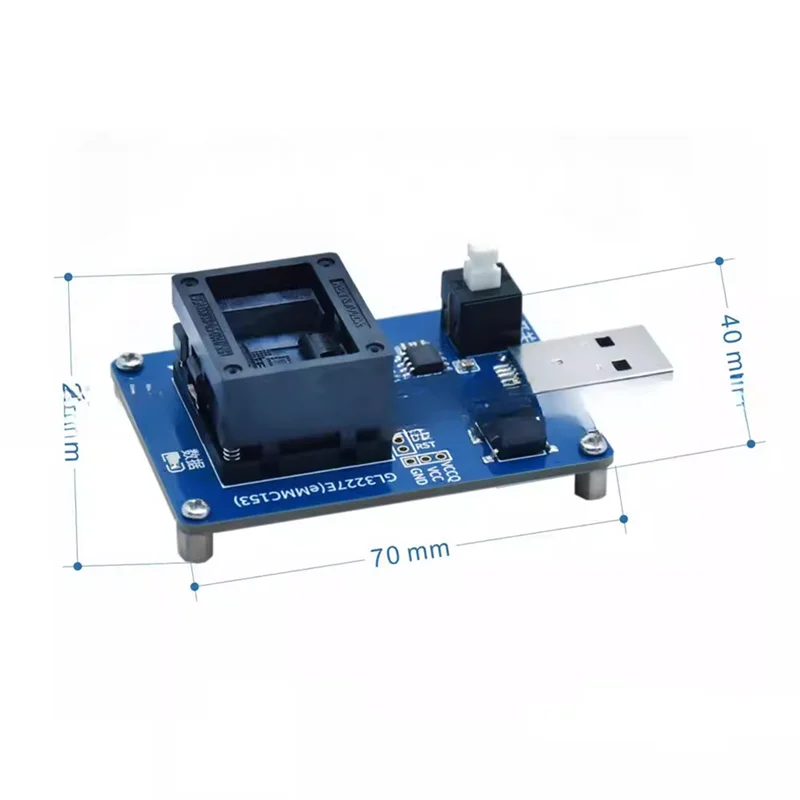 

B49C Image Read-Write USB 3.0 EMMC 153 Programmer Burning Socket Read-Write Socket Aging Tool