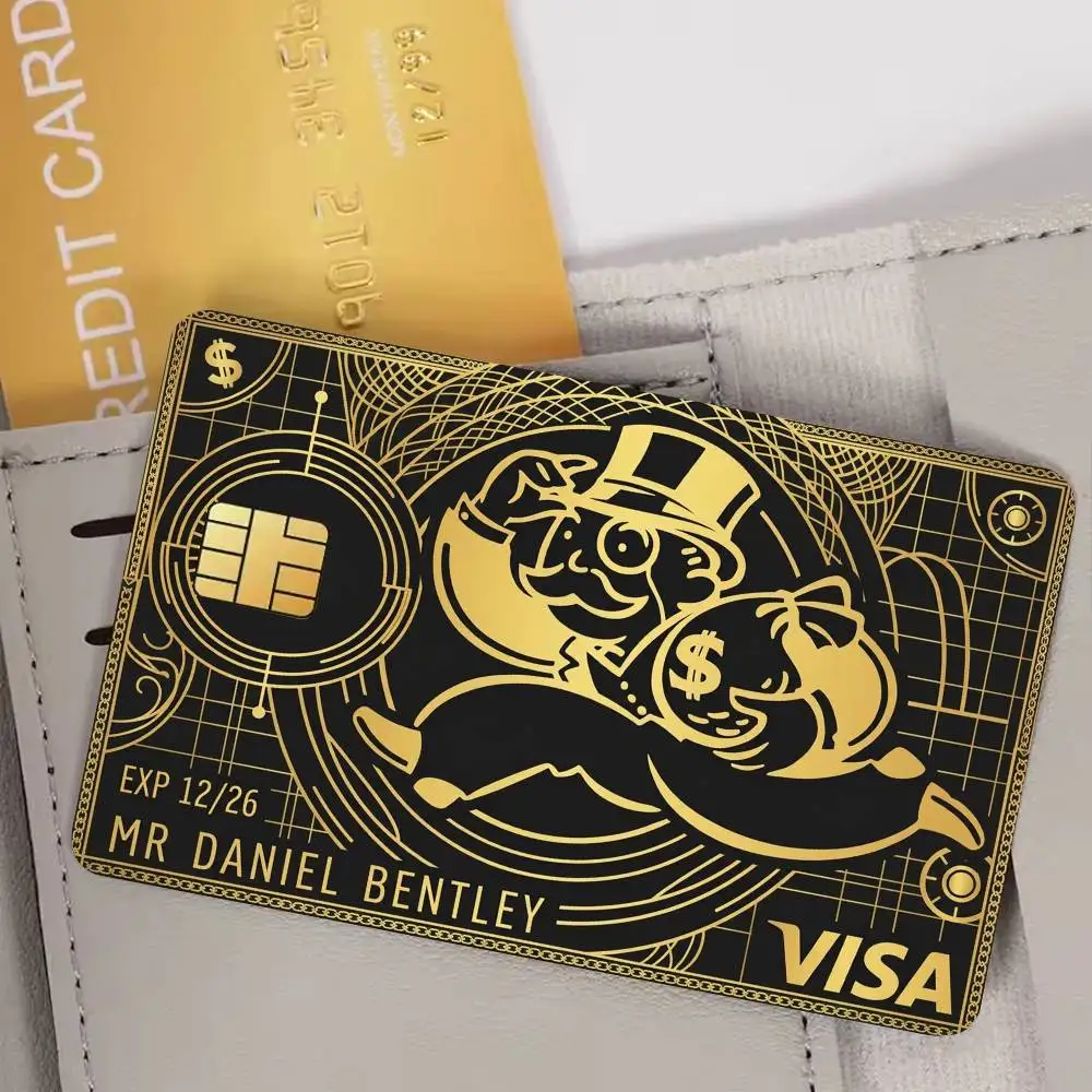 Billionaire Gift Ideas Millionaires Club Bank Credit Cards Bus Pass Stickers Cool Decoration Waterproof 4PCS Card view 2