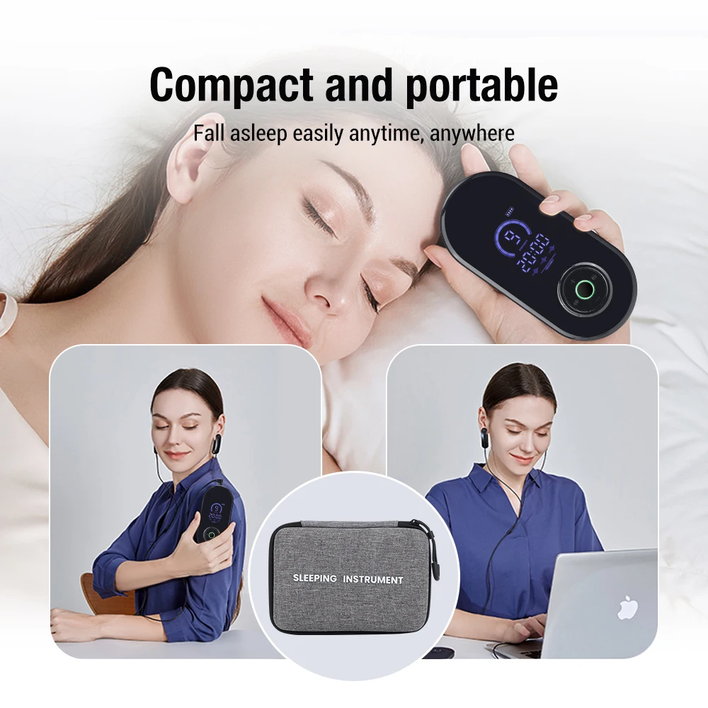 Sleep Aid Device Insomnia CES Electrotherapy Ear Clip For Anxiety Depression Migraine Relieve Anxiety Head Pain Fast Sleep Aid