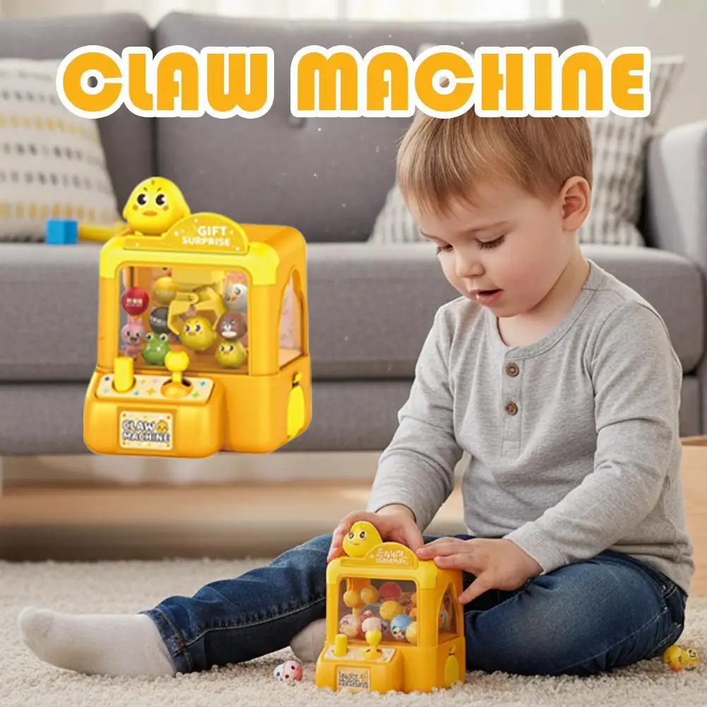 

Cute Arcade claw Machine Toys Electronic Arcade Game Adjustable Catch Doll Machine Music Mini Vending Birthday Gift For Kids