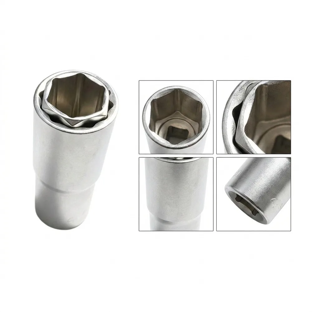 Telescopic Style Extended Socket 17mm 6-Point 21mm 12-Point No Spring Mechanism 1/2 Inch Drive for Auto Repair