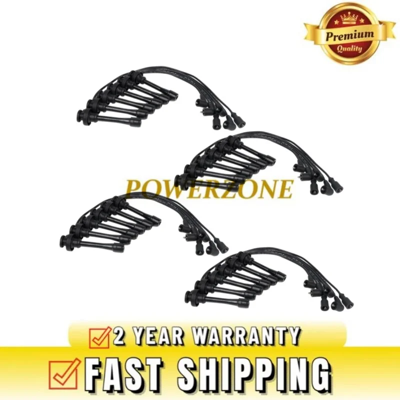 New 4 Set Spark Plug Cable Set For Mitsubishi Pajero Montero Sport Challenger Nativa Triton L200 6G72 6G74 MD371794 MD338249