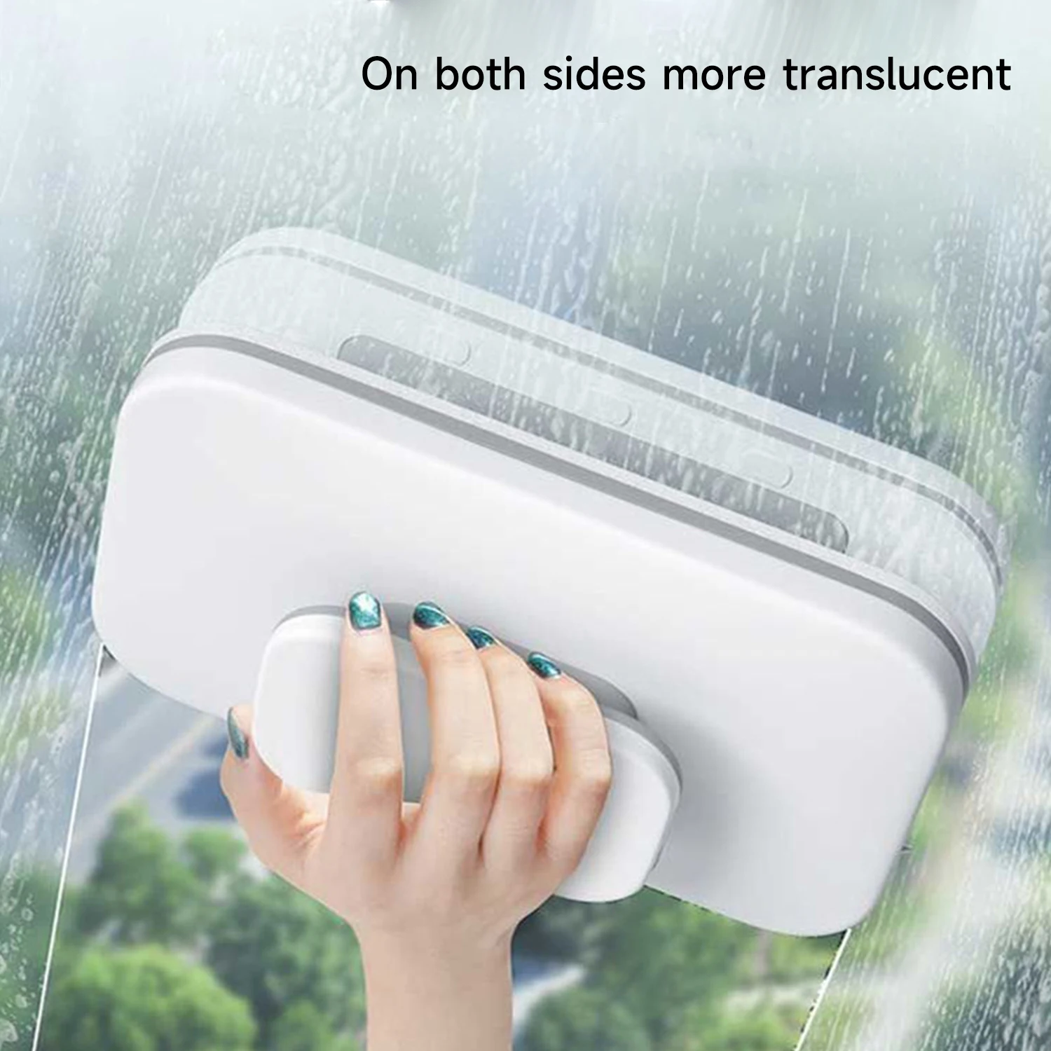 Strong Magnetic Double Sided Mannual Window Cleaner High-rise Household Window Cleaner with Safety Rope Universal Sponge Cleaner