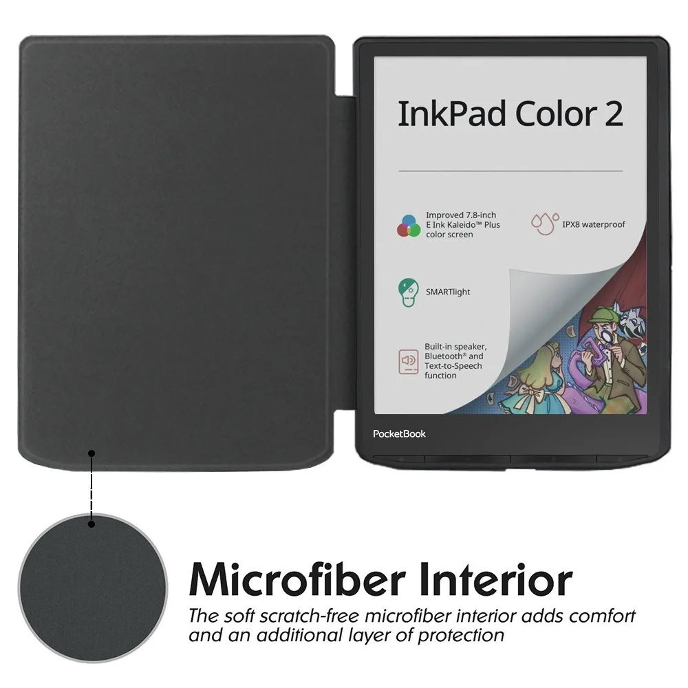 Adequado para Pocketbook InkPad Color 2 soft shell e-book TPU capa protetora de couro Color2 sucção magnética