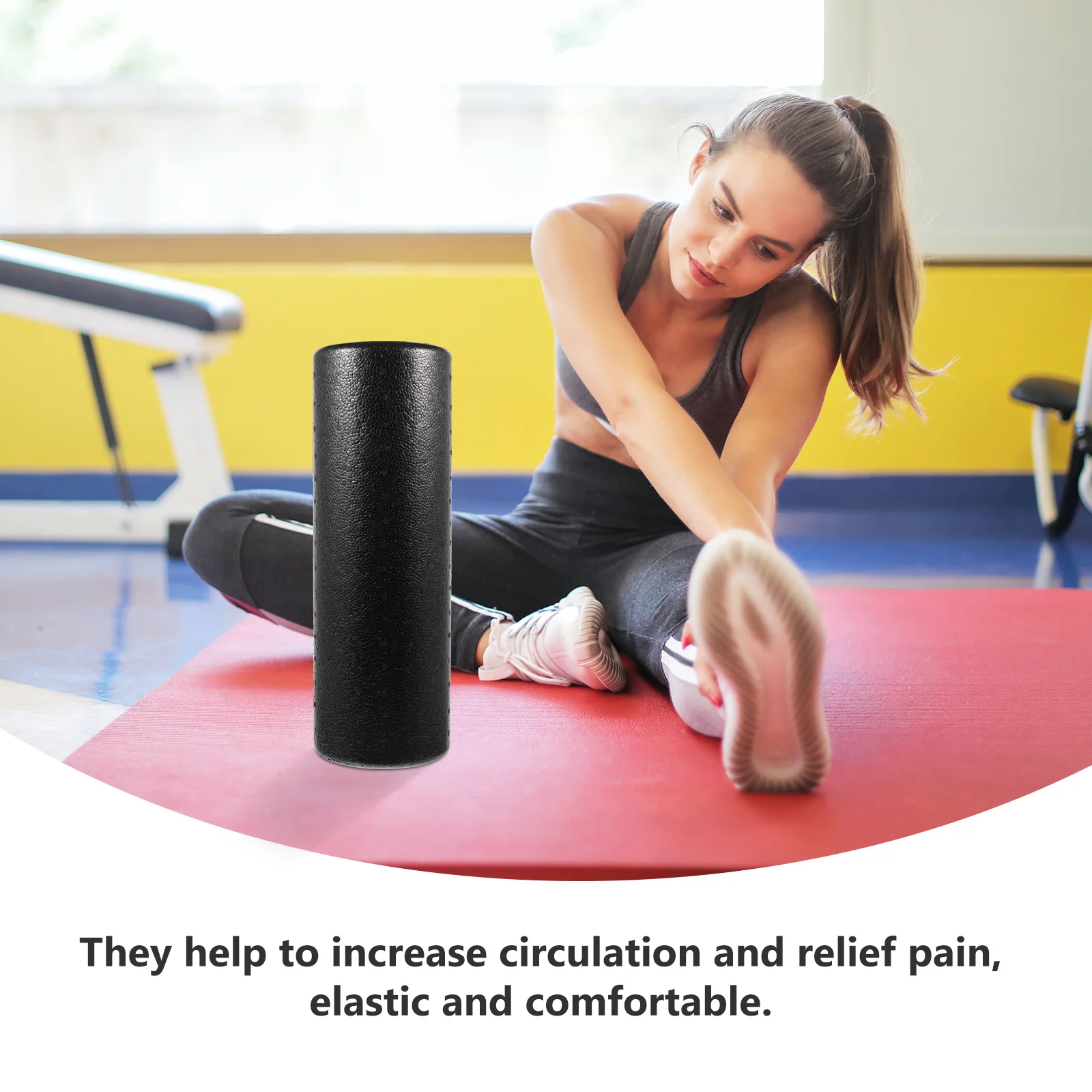 

High Density Yoga Roller Foam Yoga Column For Muscle Recovery Massage Back Shoulder Neck Leg Exercise Fitness Body Roller Smooth