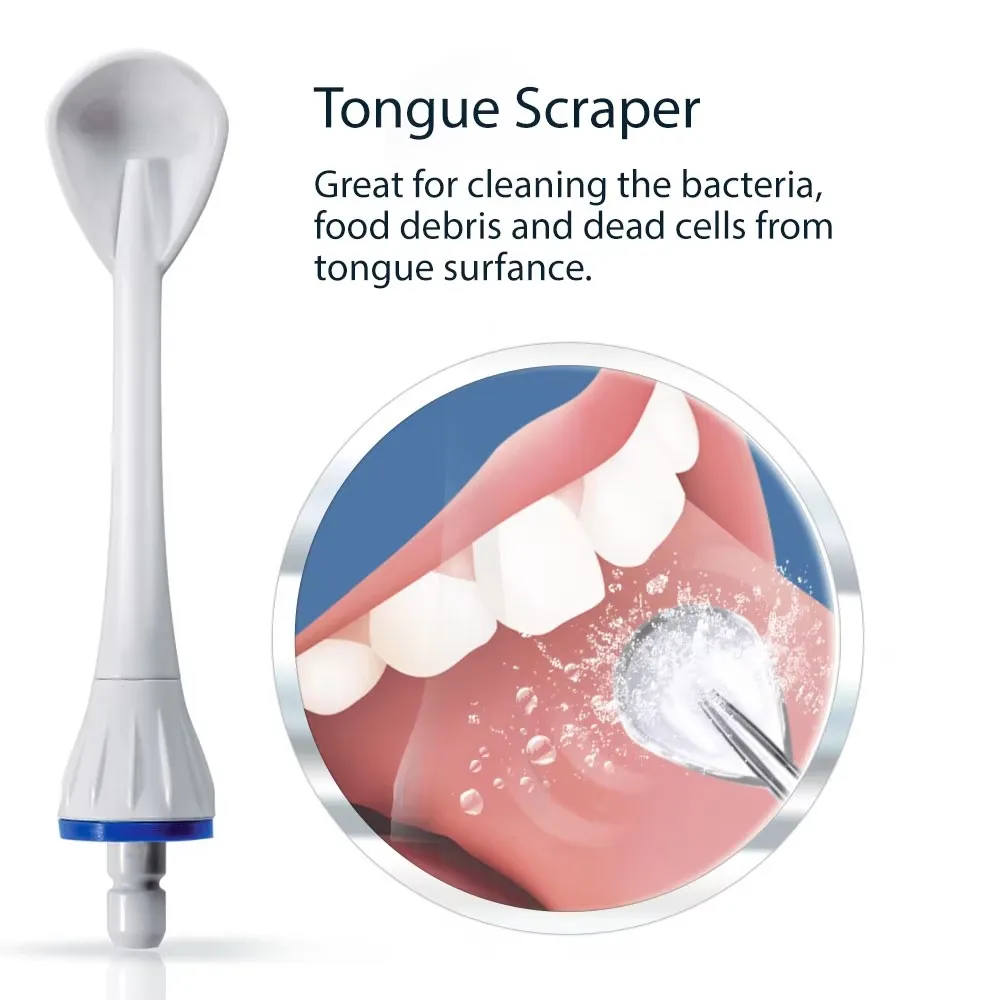 2 Tongue Cleaner Tips Compatible for Mornwell F18\D52\F27\F09\F22\F23 Water Flosser Oral Irrigator For Braces