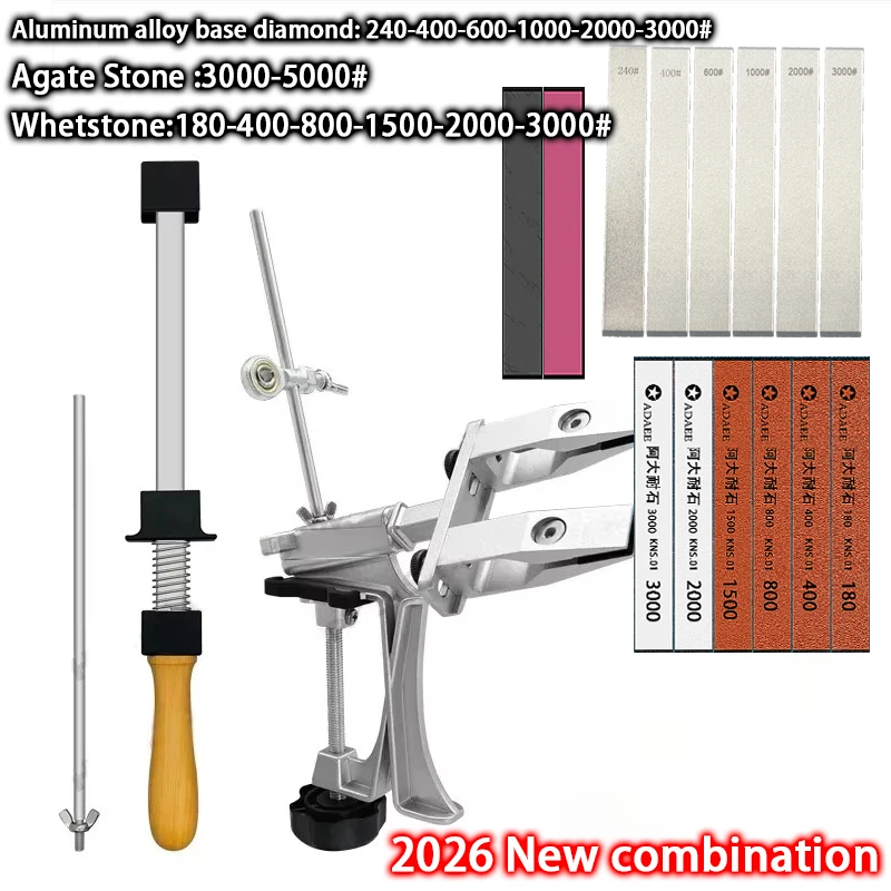 Professionelle Messer Spitzer Aluminium legierung Festen Winkel Spitzer Diamant Stein Schleifstein Küche Werkzeuge Schärfen Maschine Messer