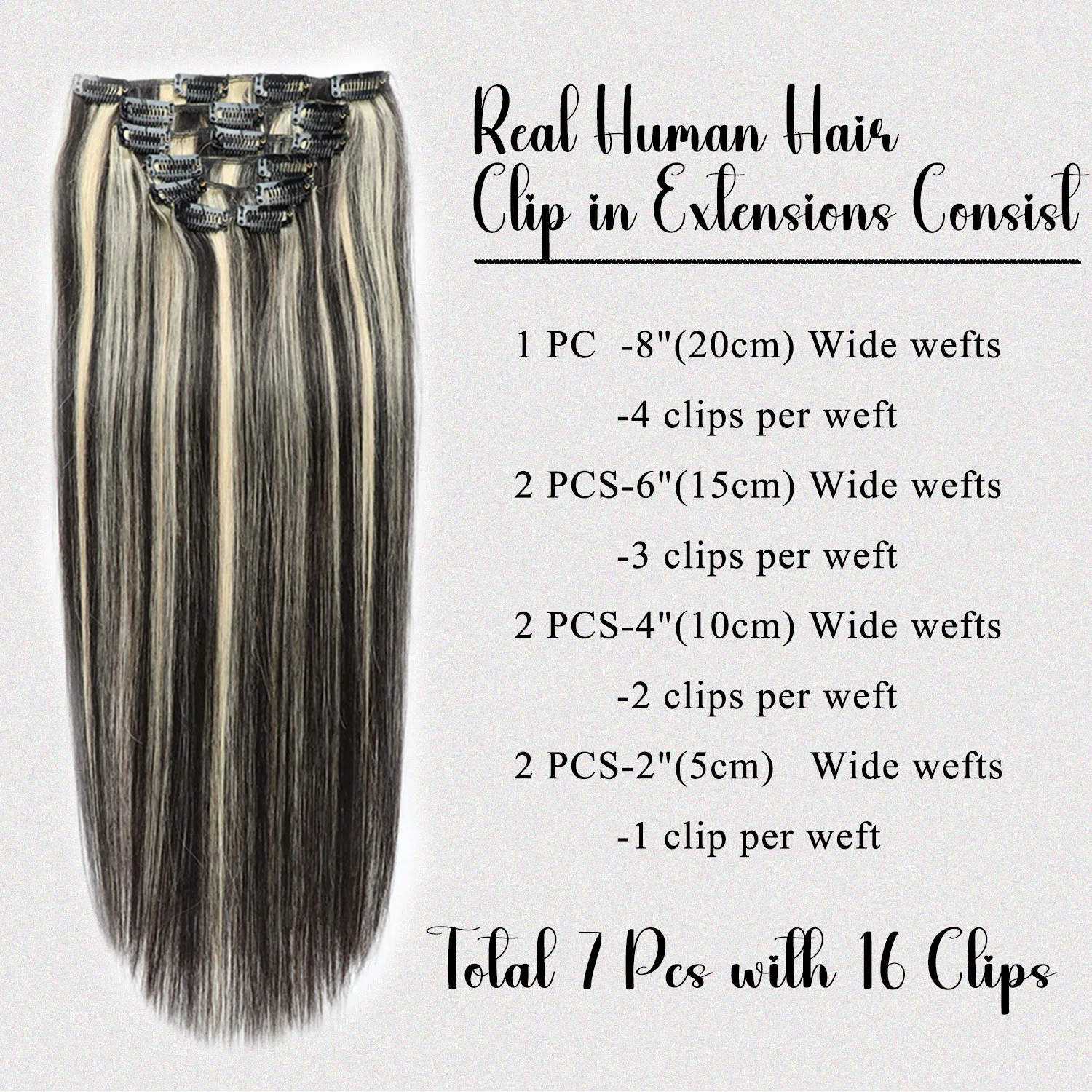 7피스 스트레이트 레미 인모 더블 웨프트 브라질리언 심 - Seamless Clip In Hair Extensions Human Hair 리뷰 및 가격