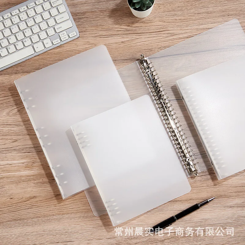 ルーズリーフフォルダー-b5-プラスチック透明つや消しルーズリーフバインダー-b5-読書ノートカード収納-pp-ルーズリーフノート