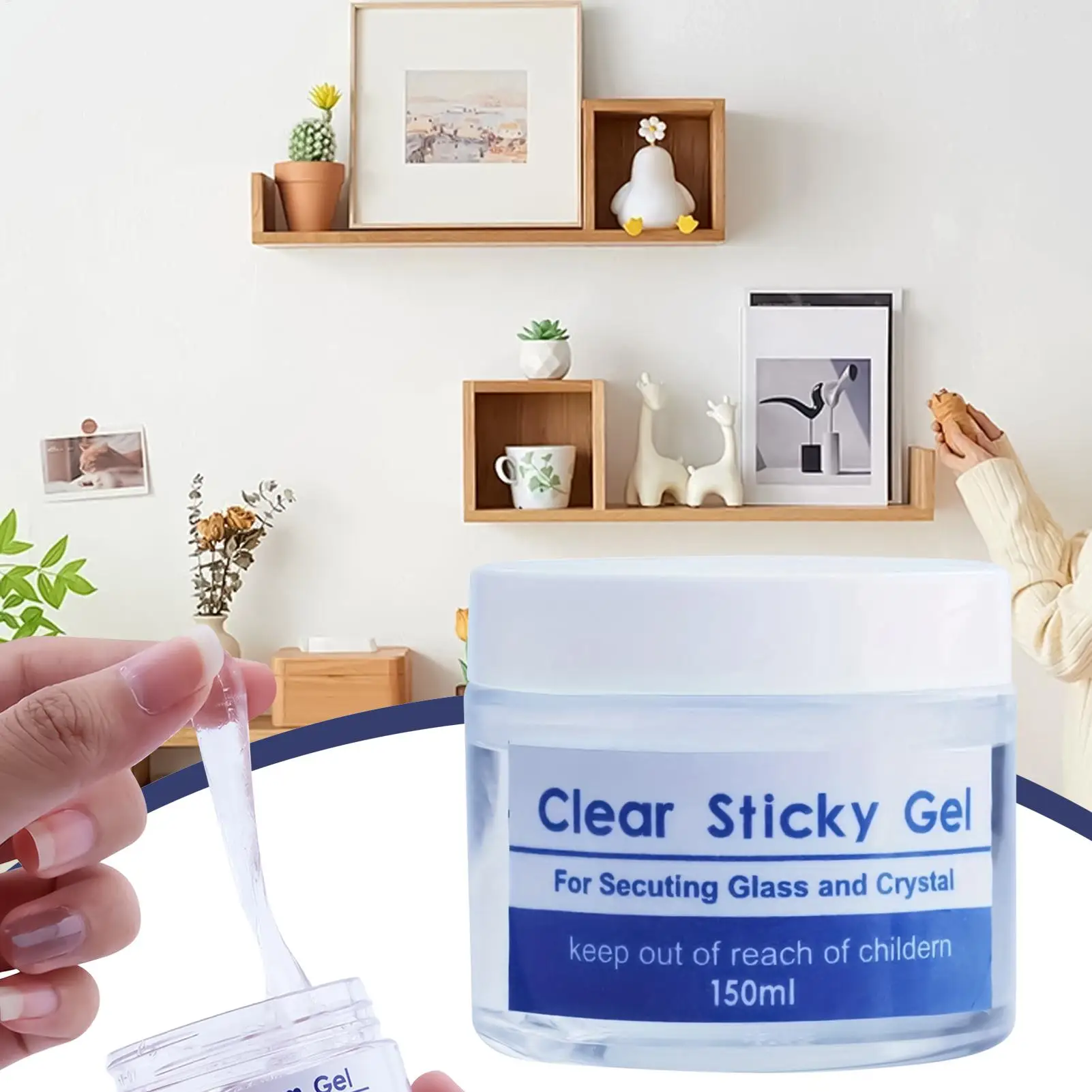 30/150 مللي متحف يعرض شمع جل قابل للإزالة وقابل لإعادة الاستخدام واضح لا بقايا يعرض المعجون منع السقوط للزجاج السيراميك