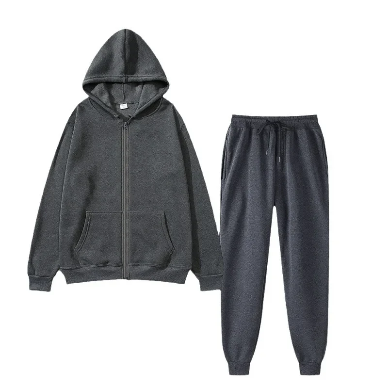 

Men Hoodies Sets Tracksuit Men 2 Piece Set Casual Hoodie Pants Fashion Jogging Man Sportswear Zipper Cardigan Set Woman