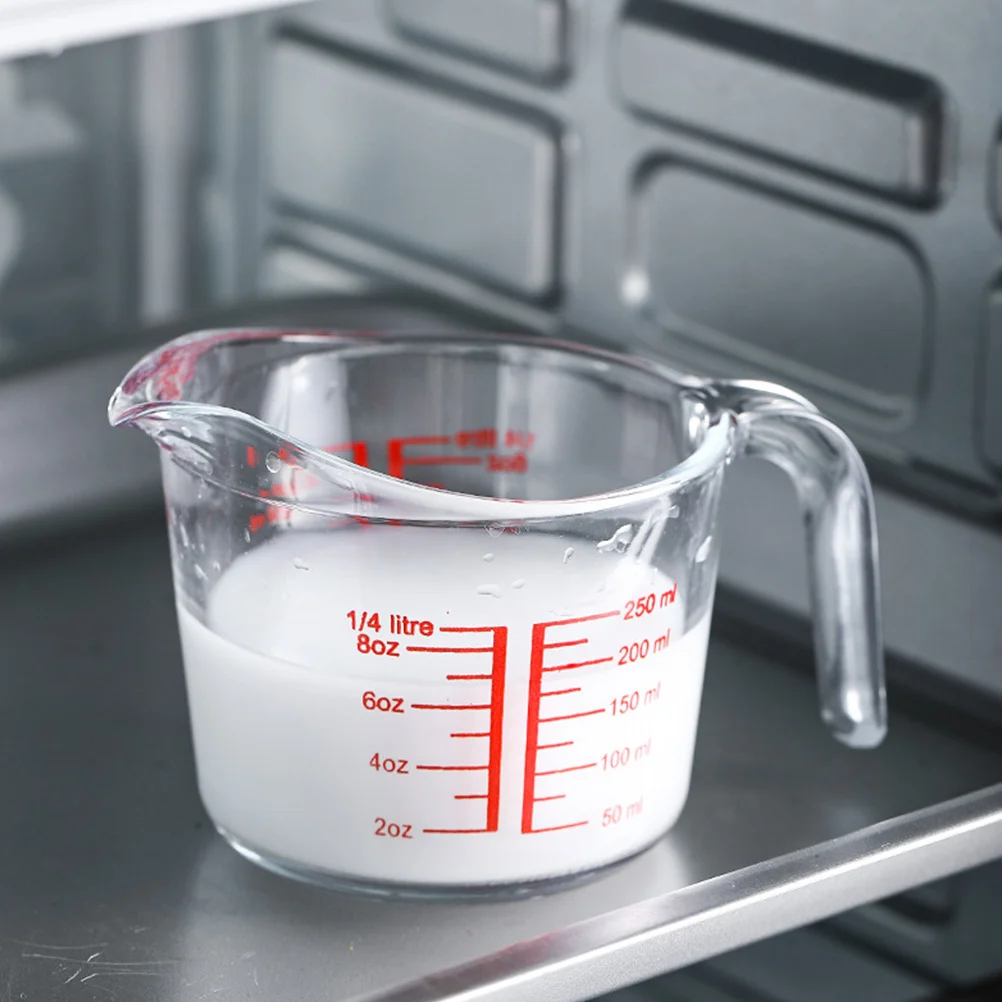 

1Pcs High Borosilicate Glass Measuring Cup Clear Scale Transparent Kitchen Baking Measuring Tool Glass Cup