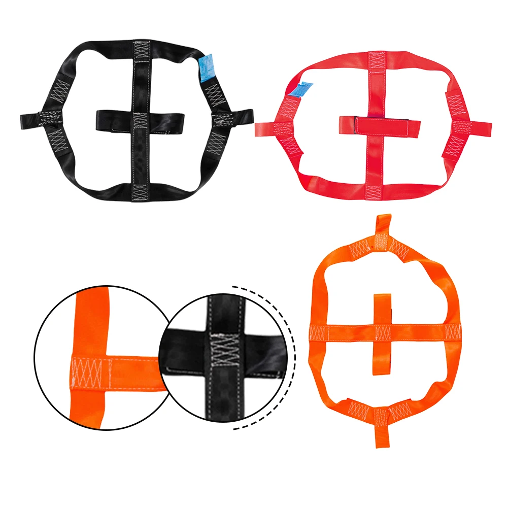 Tie Down Strap Lashing Straps Loops Lashing System For Motorcycle For Rear Wheel Polyester Fiber Tie Down Strap Black Red Orange