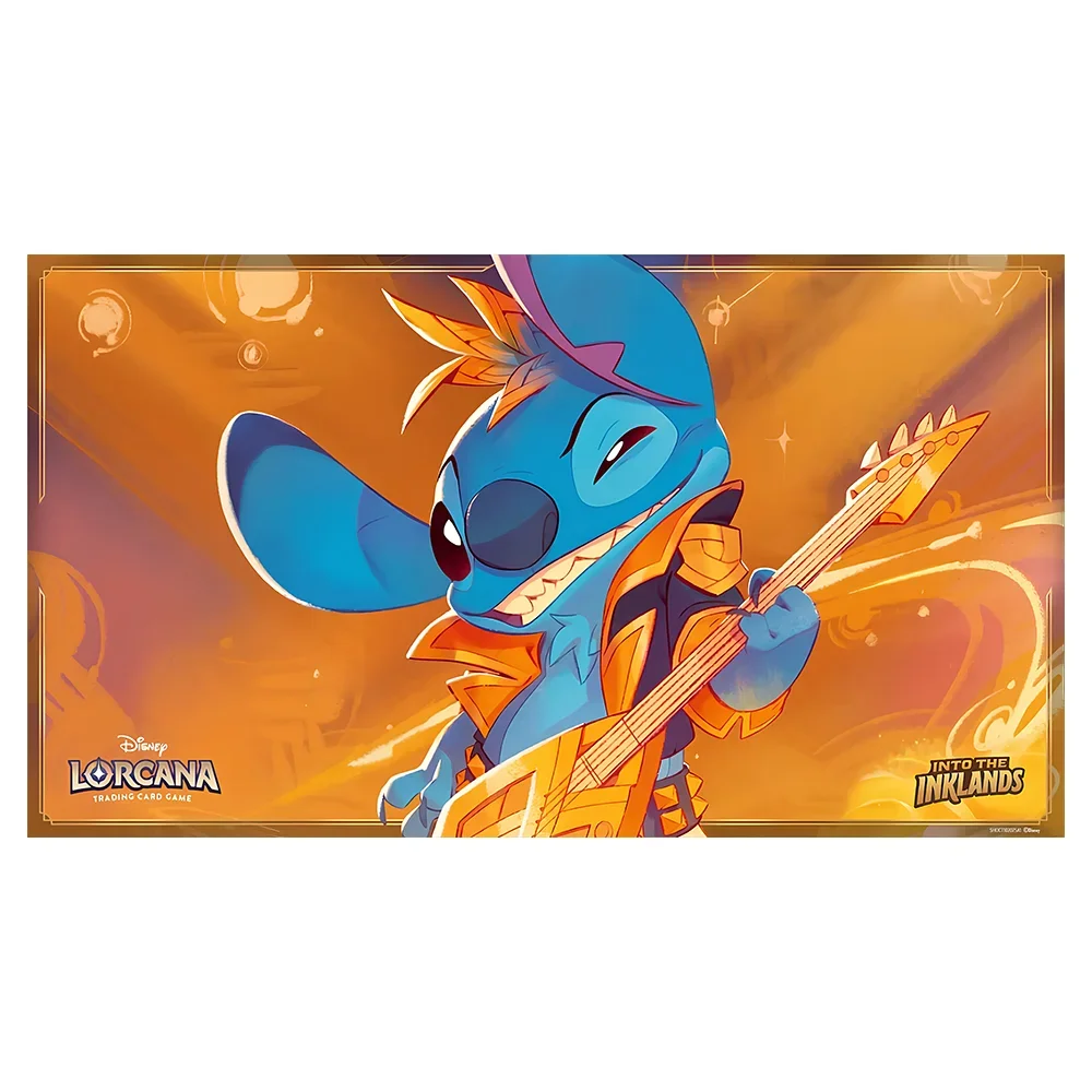 Lorcana TCG Game Playmat Stitch Rock Star Elsa The Spirit Winter Game Mat Great Illuminary Seven-dwarfs with Free Bags