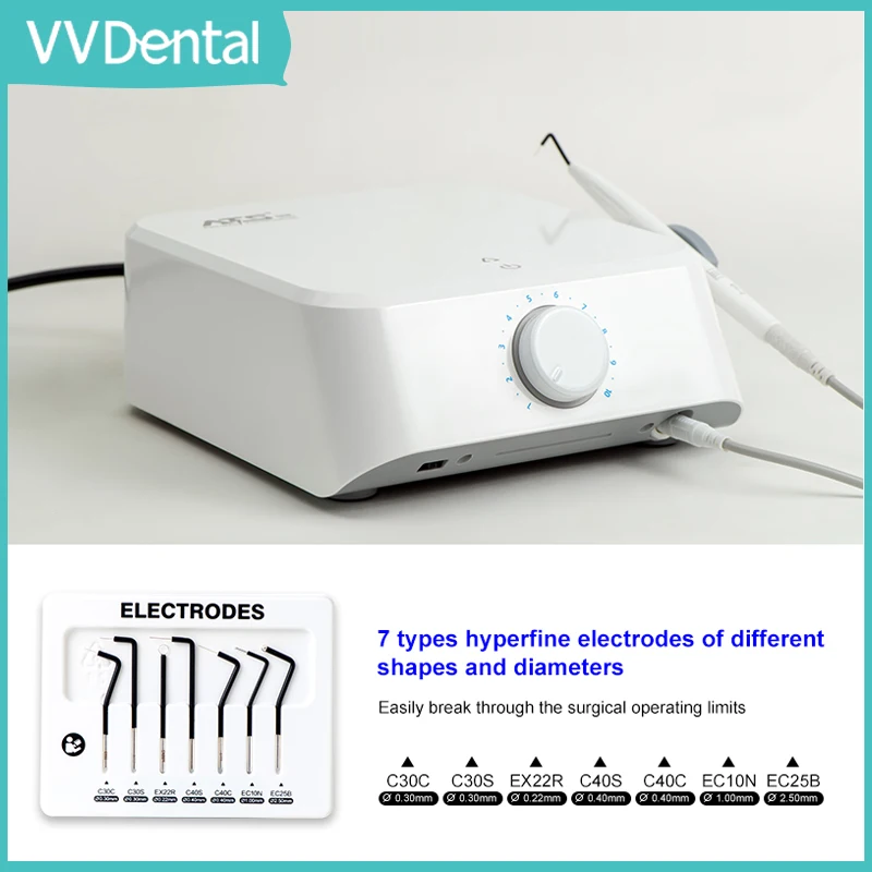 

VVDental ElectroSurgery Unit High Frequency Electricity Knife Scalpel Dentisty Electrosurgery System with 7 Electrodes ATS-S1