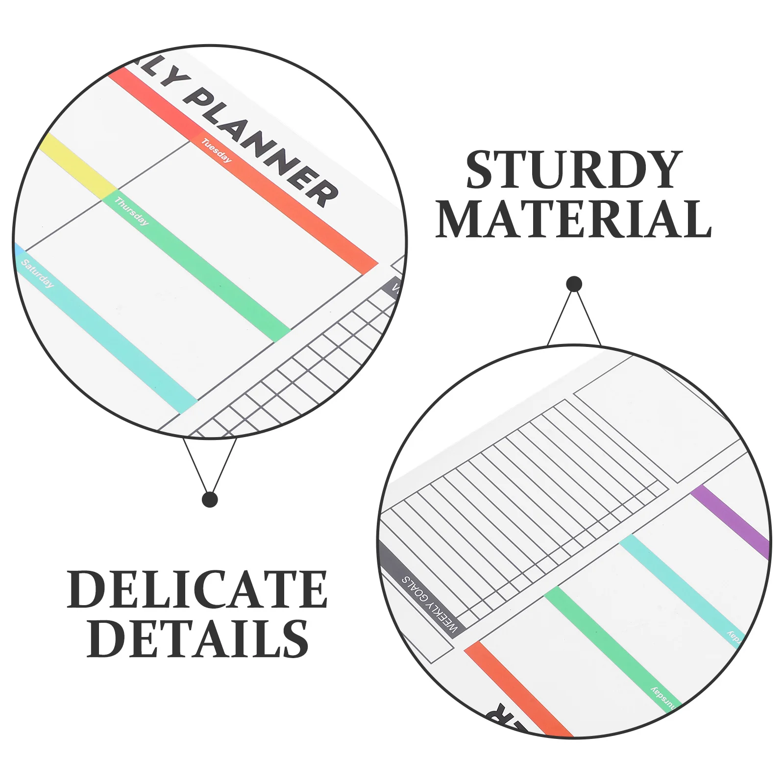 12X16Inch Weekly Planner Whiteboard Sticker Removable Adhesive Dry Erase Sheet For Wall School Waterproof Pvc