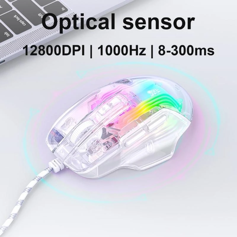 

USB Gamings Mouse Cord 6 Регулировать 12800DPI 7 программируемая кнопка для дыхания Ergonomics Game 896c.