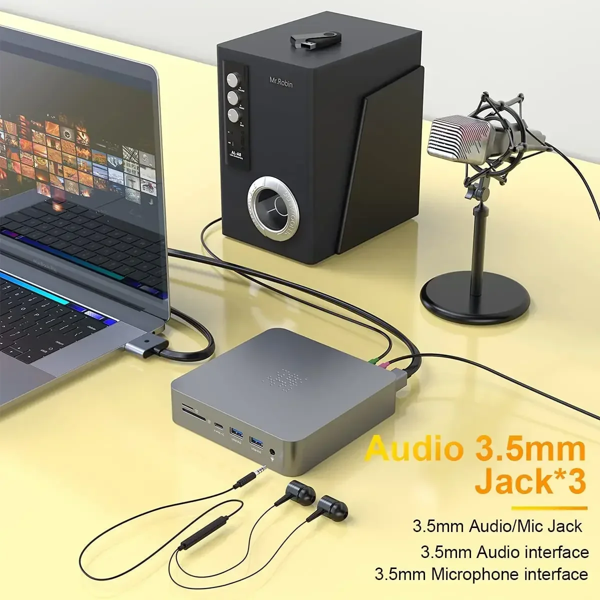 2025 Rocketek For Mac USB C adapter type c to 4k 60HZ HDTV PD charging usb hub