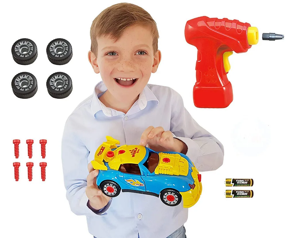 1pc DIY Assembly Model Racing Car Kit Toys Kids Drill Screws Toys Build Your Own Toy Kit For Boys And Girls Toy Vehicles #TC