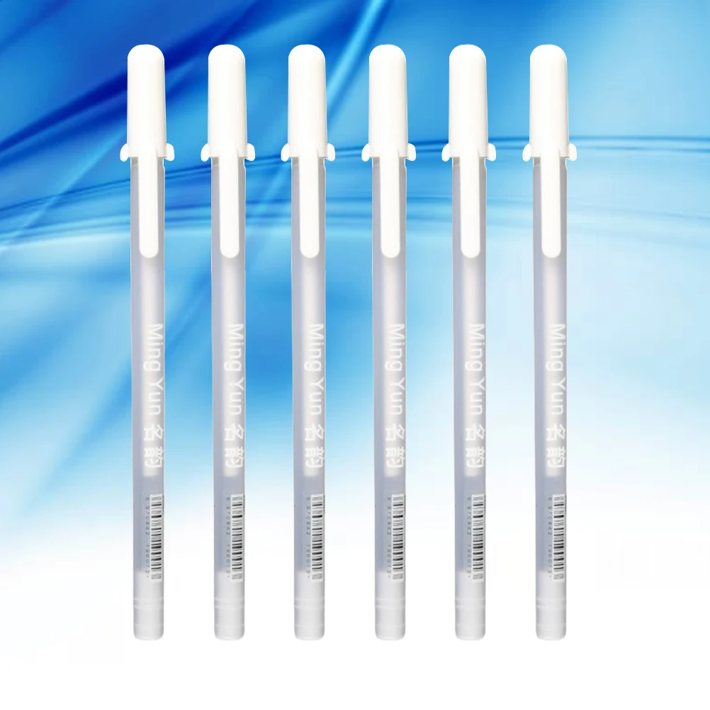 

6 Pcs White Oil Based Paint Pen Markers Tips that Works on Glass Wood Metal Rubber Rocks Stone Arts Crafts Tools