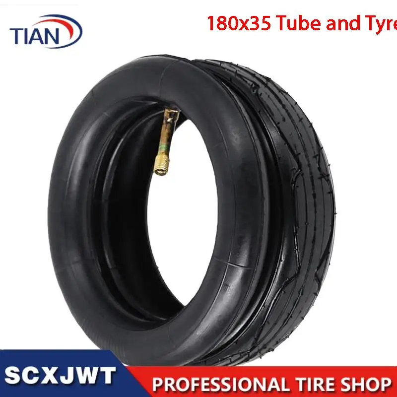 7-inch Size 180x35 Inner Tube & Outer Tire, Ideal Replacement for Baby Strollers, Children's Cars, Medical Wheels Handcarts
