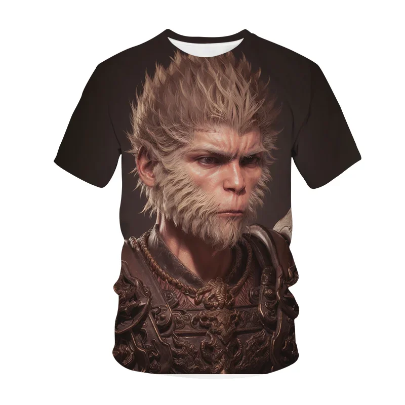 Summer New Cartoon Anime Monkey Graphic T-shirt For Men 3D Printed Trend Hot Selling Personality Round Neck Short Sleeve Tees