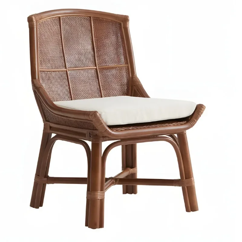 Rattan Backrest Casual Backrest Chair, Rattan Chair Chinese Dining Chair