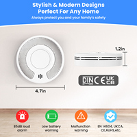 Standalone Smoke Alarm, Smoke Detector with 10 Years Battery, Fire Alarm, CE/UKCA, VS03