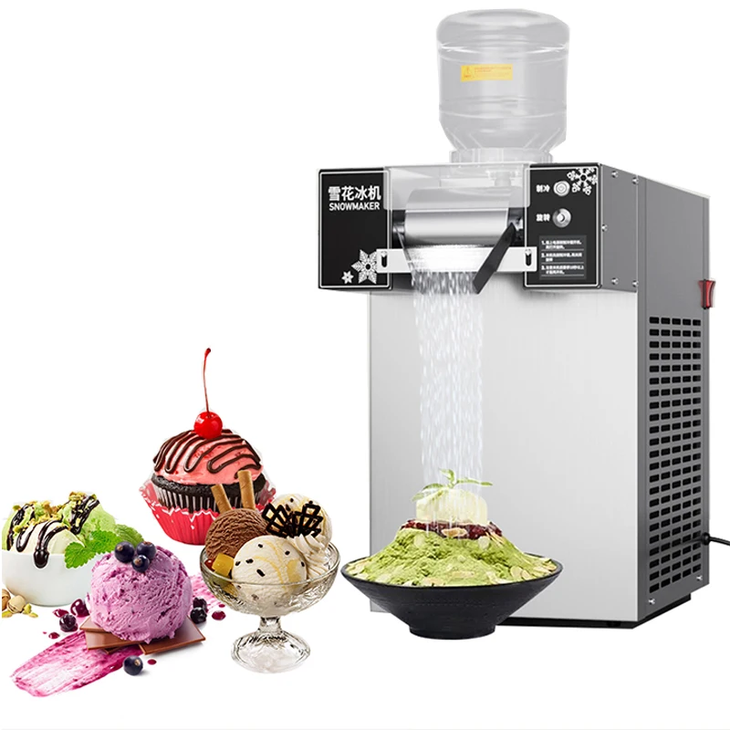 110V/220V 1200W Commercial 160kg/days Bingsu Machine Snow Ice Machine Bingsu Ice Crusher Snowflake Ice Maker Smoothie Machine