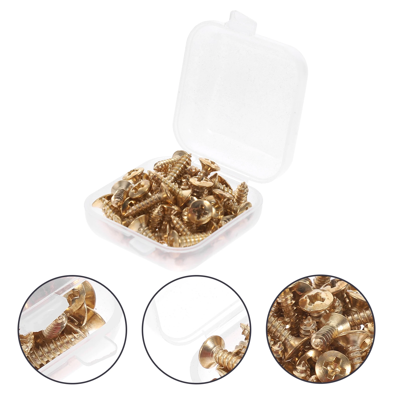 

50 Pcs Screw Bass Panel Mounting Guitar Accessories Electric Screws Iron Bracket