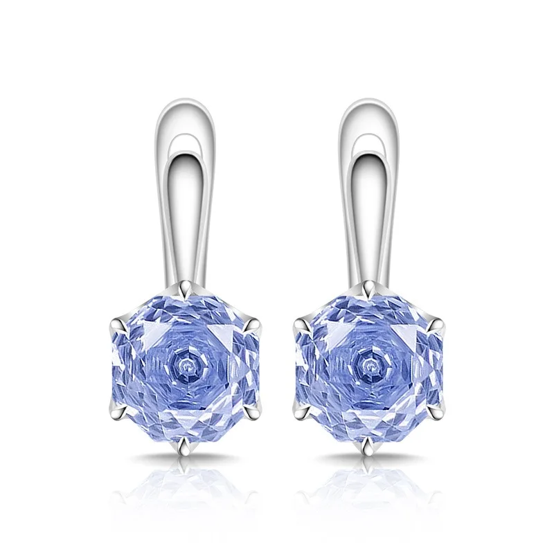 925 Sterling Silber Stilvolle Einfache Rosenschliff Hochkarätige Diamant-Damenohrringe Ohrclips Geburtstagsgeschenk – Detail 14