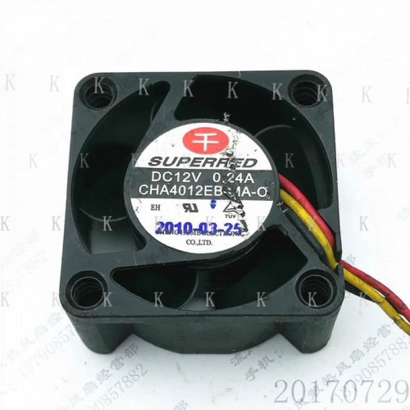 

C 1PCS FOR CHA4012EB-MA-O 4020 12V 0.24A 4CM 3-Wire Cooling Fan