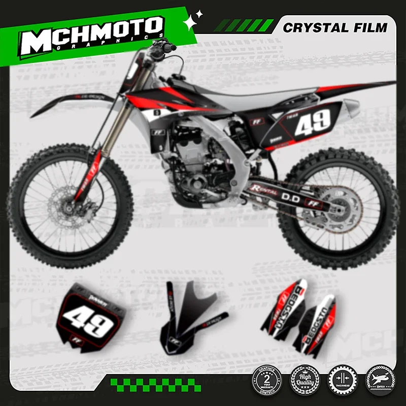 

MCHMFG для YAMAHA YZ250F YZF250 2010 2011 2012 2013, графическая наклейка для мотоцикла, клейкие наклейки, комплекты номеров, имя на заказ